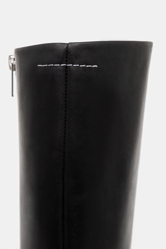 Кожаные сапоги MM6 Maison Margiela чёрный S59WW0110.P5000.T8013