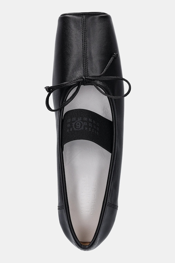 MM6 Maison Margiela baleriny skórzane czarny S59WZ0103.P3628.T8013