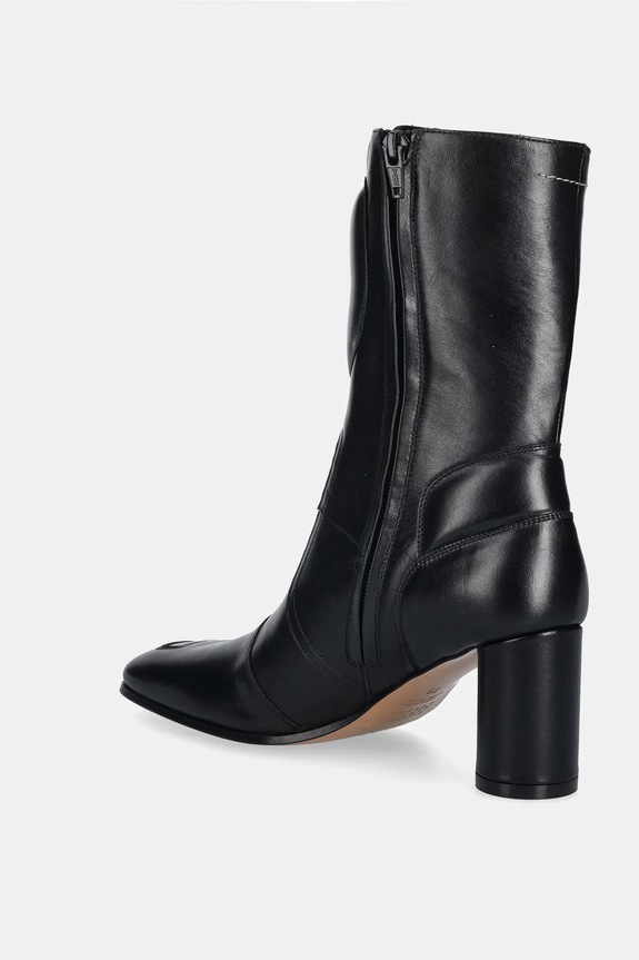 Încălțăminte MM6 Maison Margiela cizme de piele S66WU0136.P3350.T8013 negru