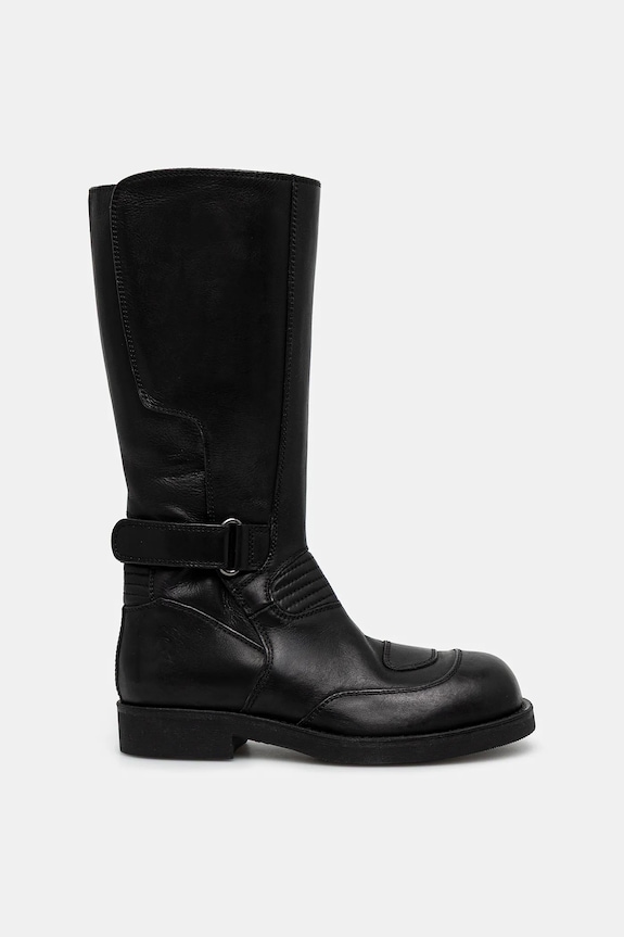 MM6 Maison Margiela bőr csizma S66WW0100.P7431.T8013 fekete AW25