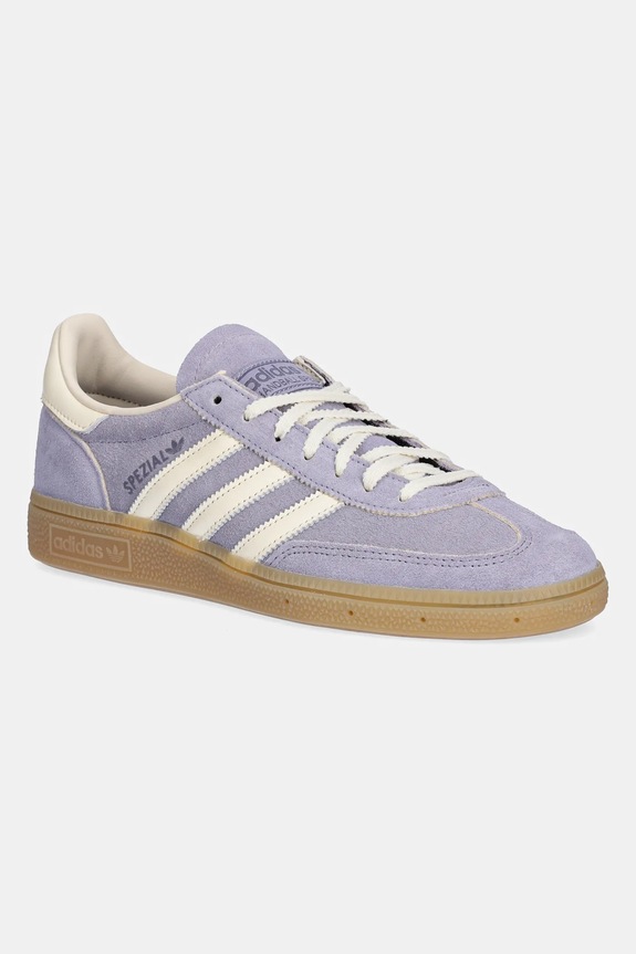 Kožené tenisky adidas Originals Handball Spezial W usňová koža fialová JR0849