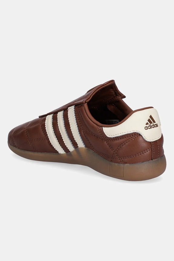 Obuwie adidas Originals sneakersy skórzane Taekwondo Mei W JR6017 brązowy