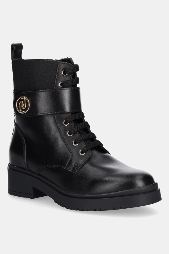 Δερμάτινες μπότες Liu Jo NEW NANCY ECO 2-1 φλατ μαύρο SA5201PX24122222