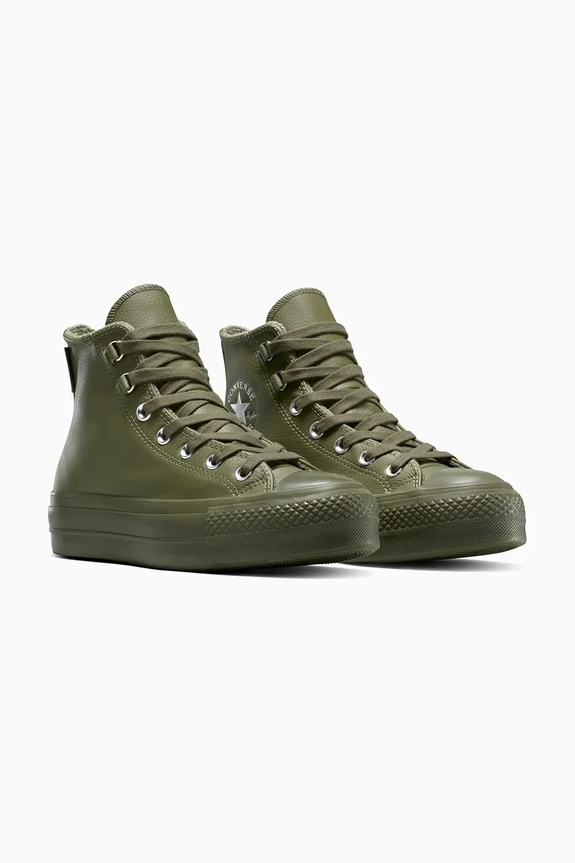 Kožne tenisice Converse Chuck Taylor All Star Lift A12968C zelena AW25
