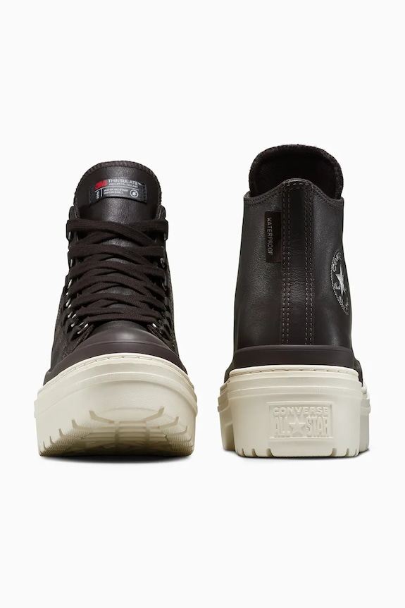 Obuwie Converse trampki skórzane Chuck Taylor All Star Lugged Heel Cc A12982C brązowy