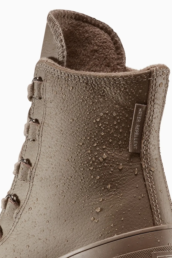 Kožené členkové topánky Converse Chuck 70 De Luxe Heel hnedá A13064C