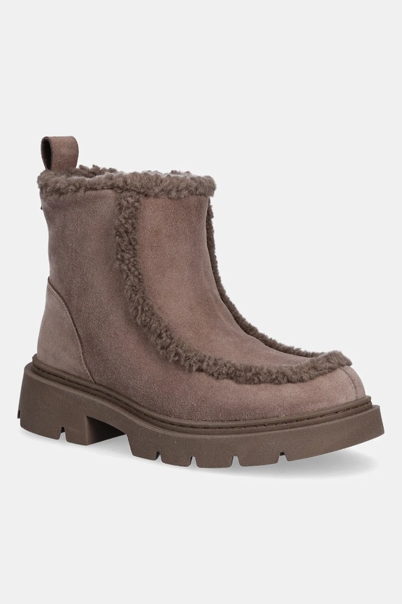Μπότες χιονιού σουέτ Inuikii Biker Suede χωρίς φερμουάρ καφέ 1002.012.0011.163