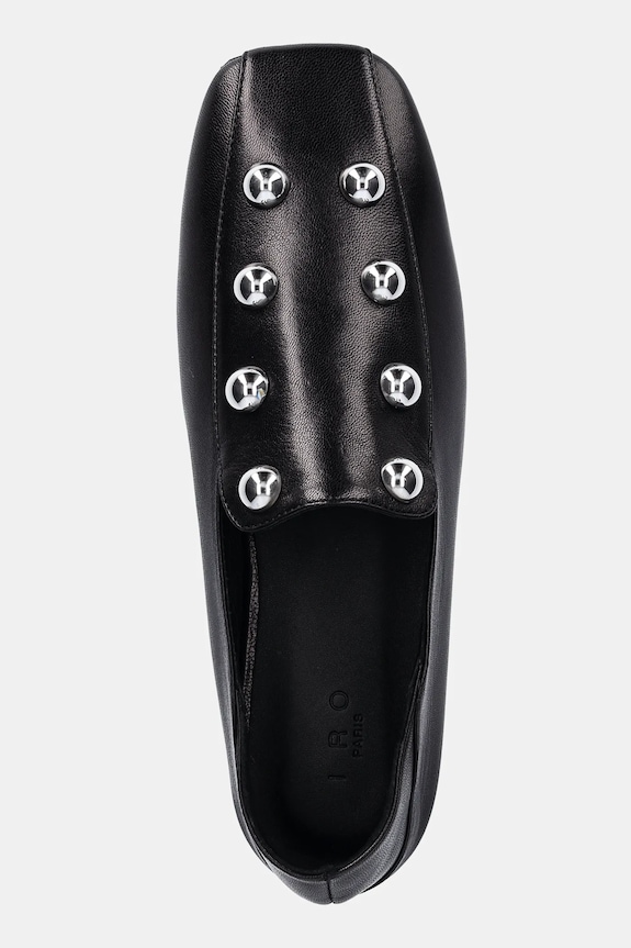 IRO mocassini in pelle Cloclo Studs nero WM70CLOCLOST.BLA01