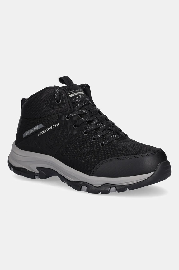 Skechers pantofi TREGO - TRAIL DESTINATION imitatie de piele negru 180005