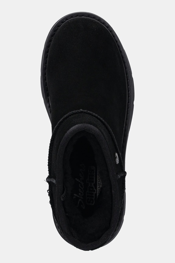 Semišové snehule Skechers KEEPSAKES COZY - COZY MINI čierna 167848