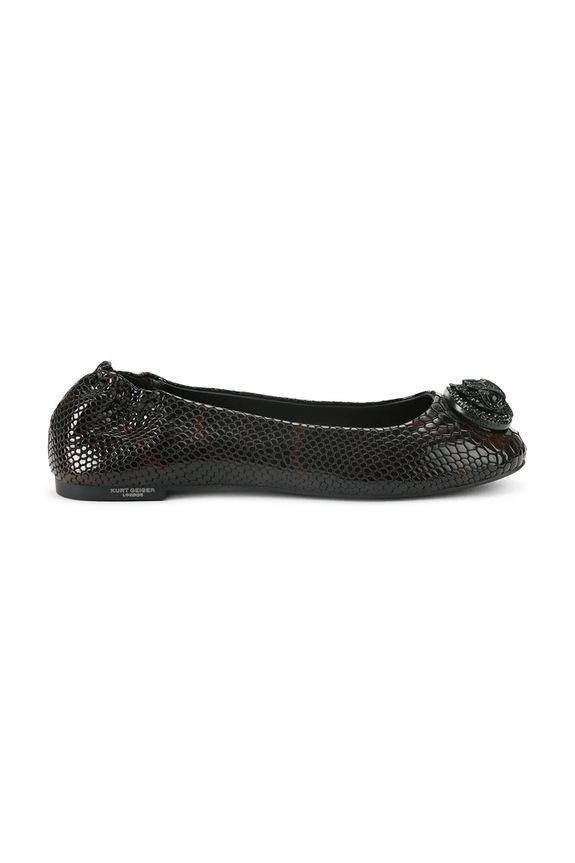 Kurt Geiger London baleriny skórzane Chelsea Ballerina czarny 5000603719