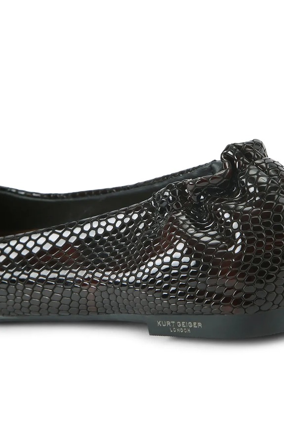 Kurt Geiger London baleriny skórzane Chelsea Ballerina 5000603719 czarny