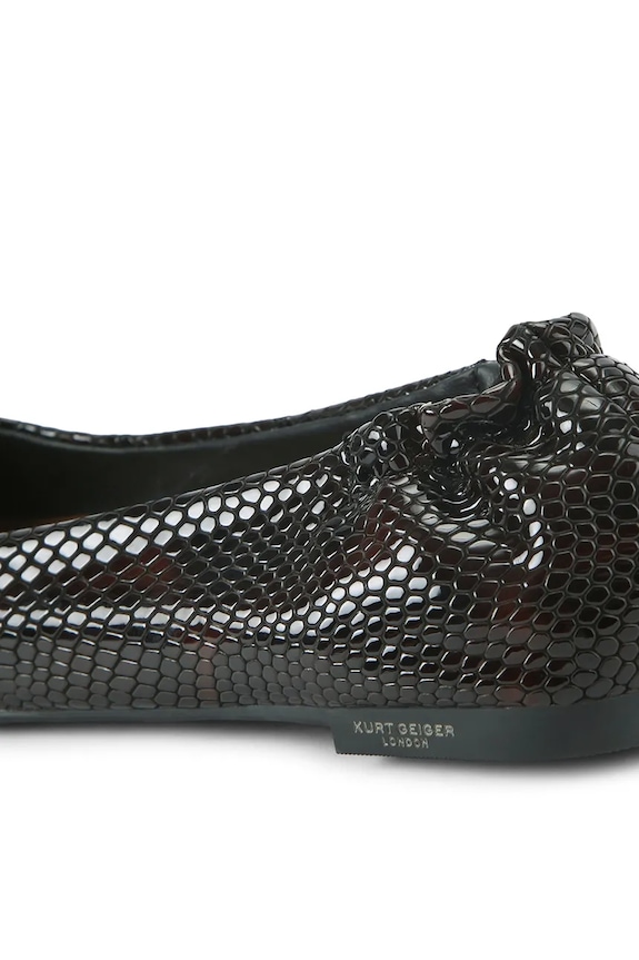 Kurt Geiger London baleriny skórzane Chelsea Ballerina 5000603719 czarny