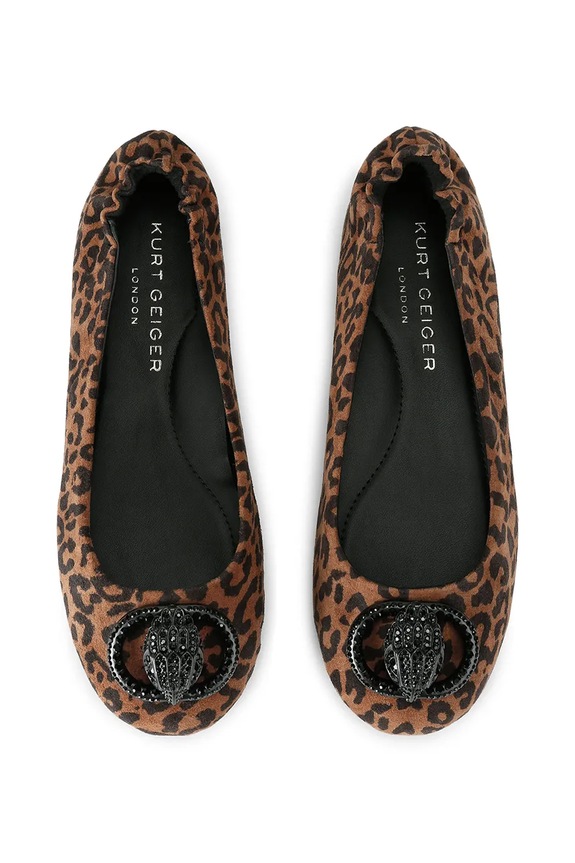 Kurt Geiger London balerini din piele întoarsă Chelsea Ballerina 5000635289 maro AW25