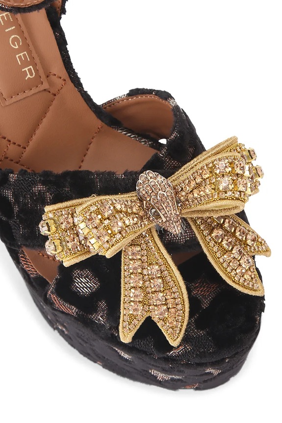 Boty Sandály Kurt Geiger London Bow Platfrom Sandal 5028135689 hnědá