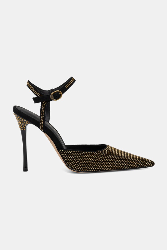 Kurt Geiger London szpilki Mayfair Point Ankle Strap 4989405609 czarny AW25
