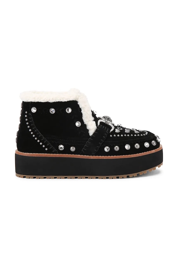 Kurt Geiger London śniegowce zamszowe Mansion Cosy Boot brak zapięcia czarny 4993900029
