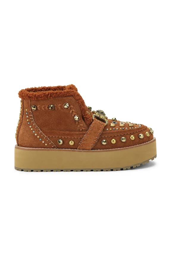 Kurt Geiger London stivali da neve in camoscio Mansion Cosy Boot isolamento sintetico marrone 4993936029