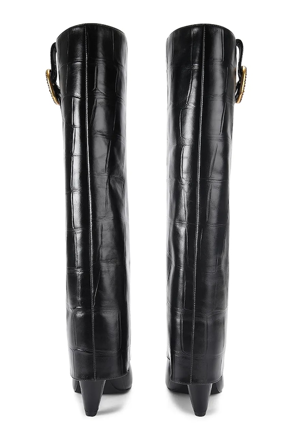 Obuv Kožené čižmy Kurt Geiger London Fold Over Tall Boot 5022300419 čierna