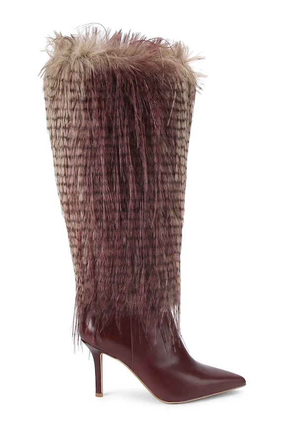 Kurt Geiger London ghete de piele Kensington Knee Boot 85 peste 8 cm maro 4993556019