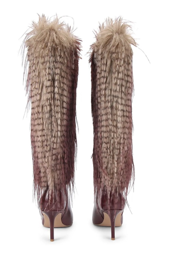 Încălțăminte Kurt Geiger London ghete de piele Kensington Knee Boot 85 4993556019 maro