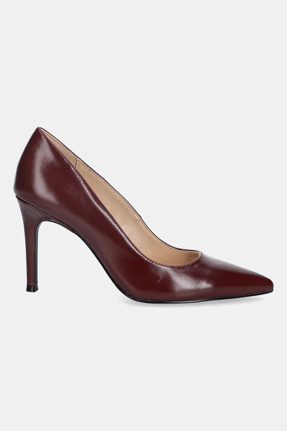 Steve Madden szpilki skórzane Secured 11004877.CL4 bordowy AW25