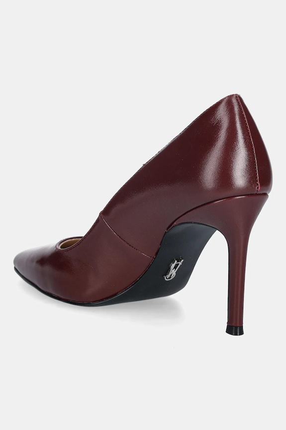 Obuwie Steve Madden szpilki skórzane Secured 11004877.CL4 bordowy