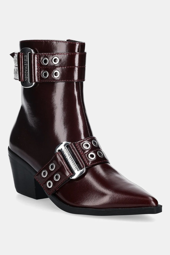 Gležnjače Steve Madden Splurge na patentni zatvarač bordo 11004772.DCC