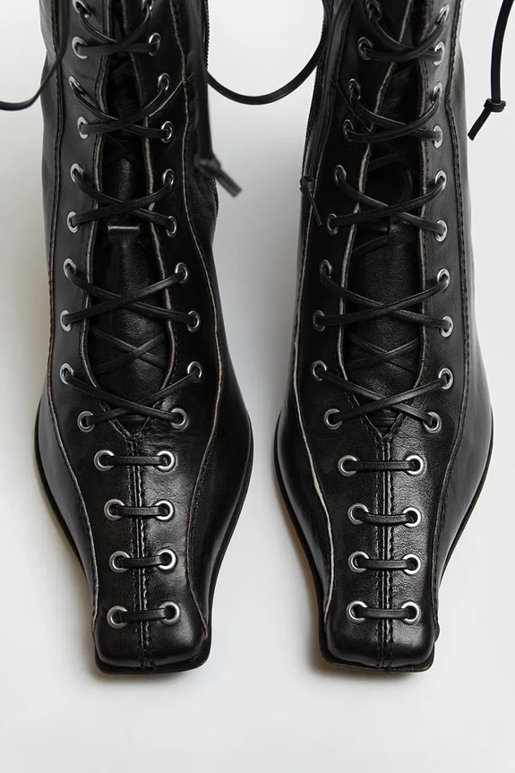 Scarpe Miista stivaletti alla caviglia in pelle Emile MI.5545 nero