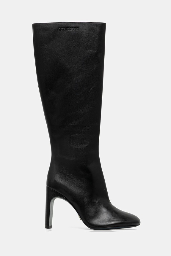 Δερμάτινες μπότες Patrizia Pepe 2Y0035.L048.K103 μαύρο AW25