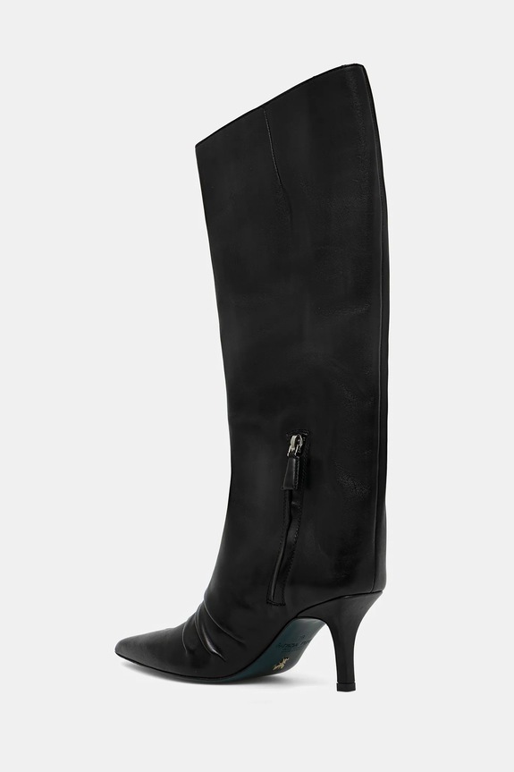 Παπούτσια Δερμάτινες μπότες Patrizia Pepe 2Y0037.L048.K103 μαύρο