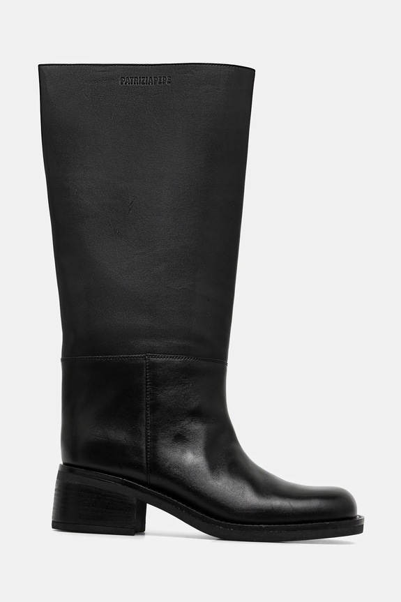 Δερμάτινες μπότες Patrizia Pepe 2Y0042.L048.K103 μαύρο AW25