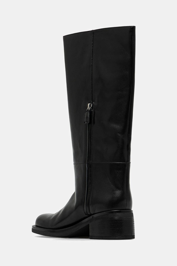 Παπούτσια Δερμάτινες μπότες Patrizia Pepe 2Y0042.L048.K103 μαύρο