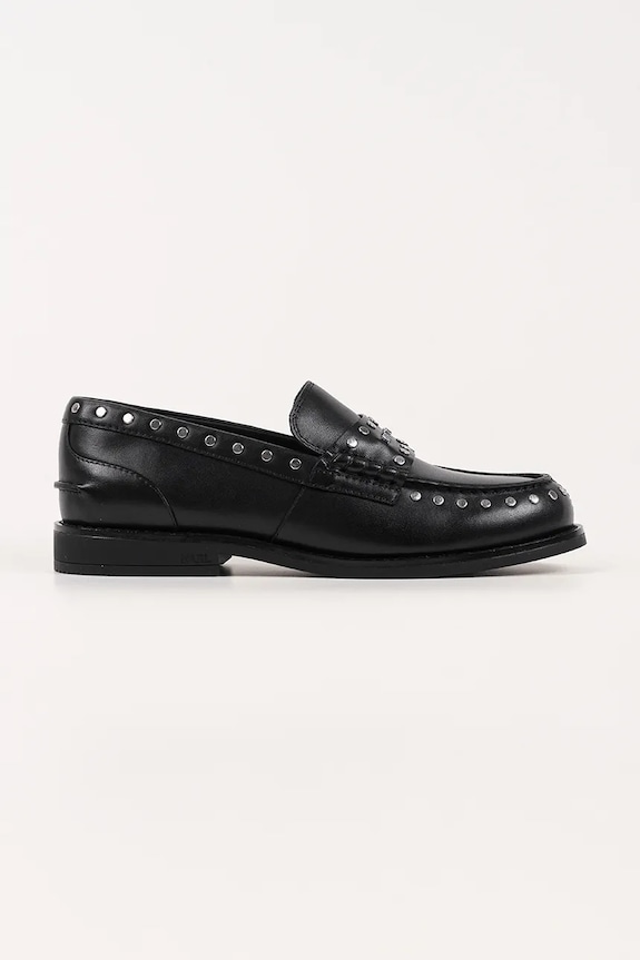 Karl Lagerfeld mocassini in pelle MIA pelle fiore nero KL42125S.00S