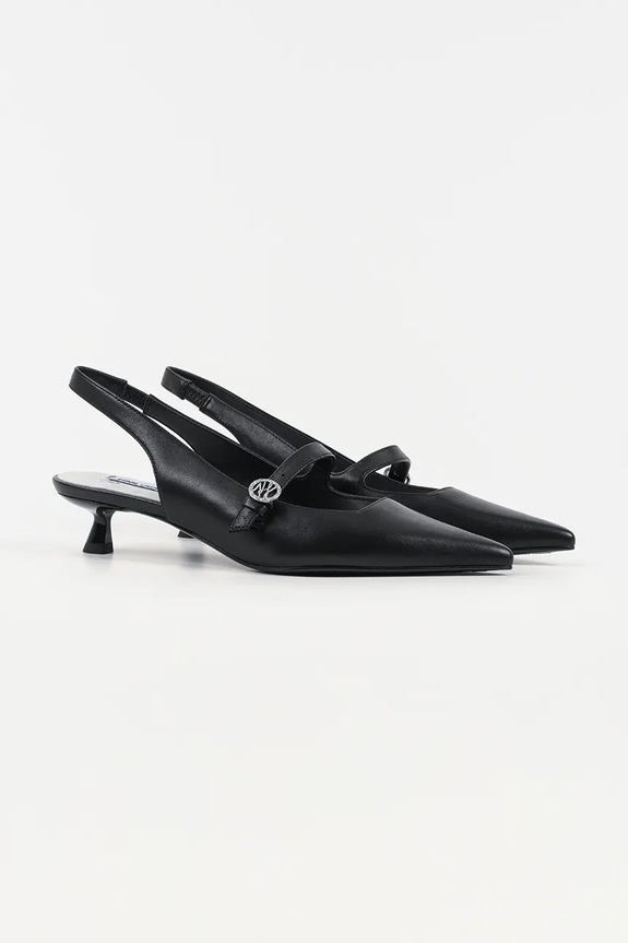 Karl Lagerfeld szpilki skórzane PASHA KL30117.000 czarny AW25
