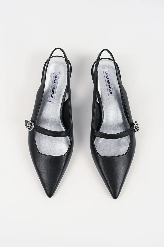 Karl Lagerfeld szpilki skórzane PASHA czarny KL30117.000