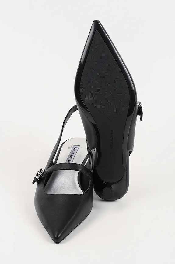 Karl Lagerfeld szpilki skórzane PASHA KL30117.000 czarny