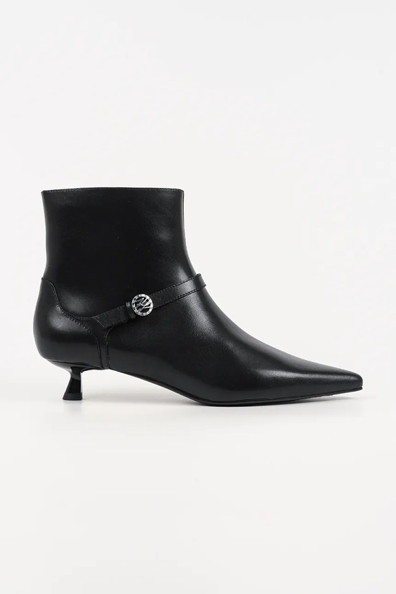 Kožené kotníkové boty Karl Lagerfeld PASHA nezateplené černá KL30168.000