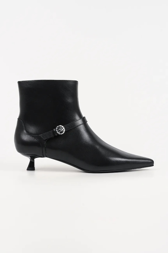 Kožené kotníkové boty Karl Lagerfeld PASHA nezateplené černá KL30168.000