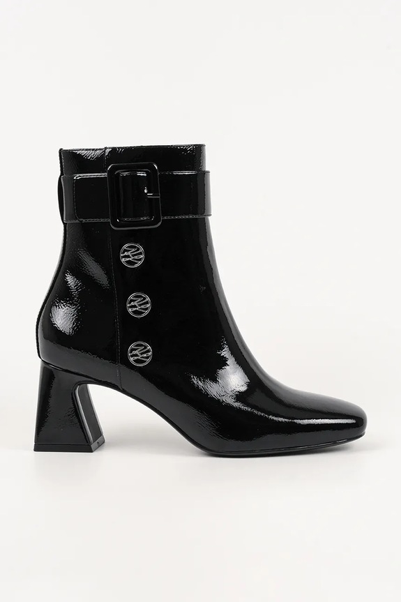 Kožené kotníkové boty Karl Lagerfeld BEATA sloupkový černá KL31455A.100