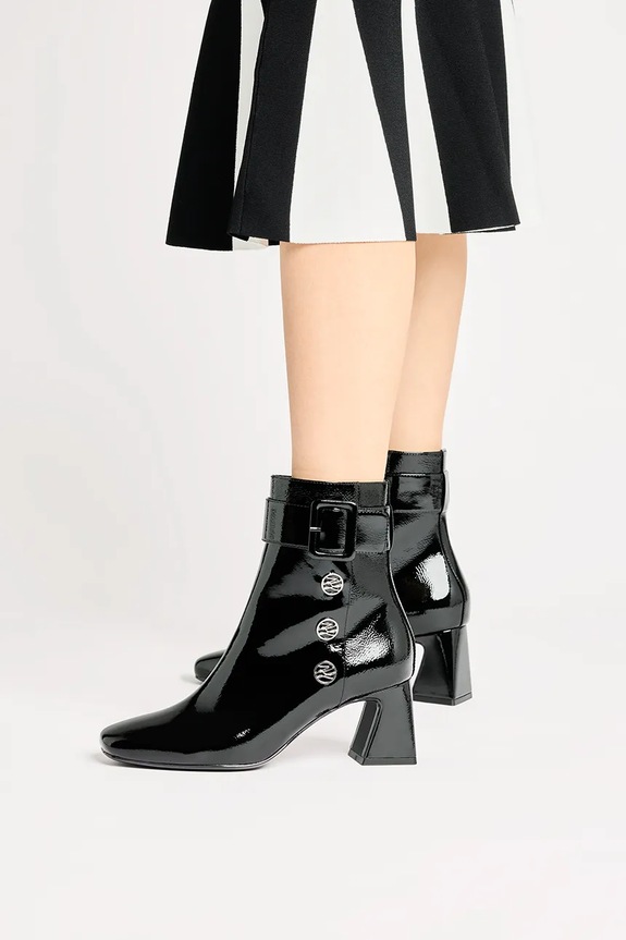 Kožené kotníkové boty Karl Lagerfeld BEATA KL31455A.100