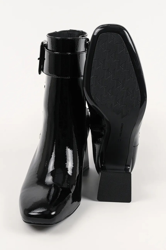 Kožené kotníkové boty Karl Lagerfeld BEATA KL31455A.100 černá