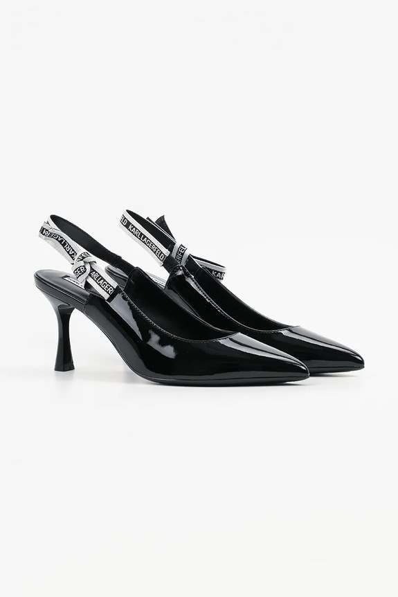 Karl Lagerfeld szpilki skórzane SIENNA KL32708A.1BP czarny AW25