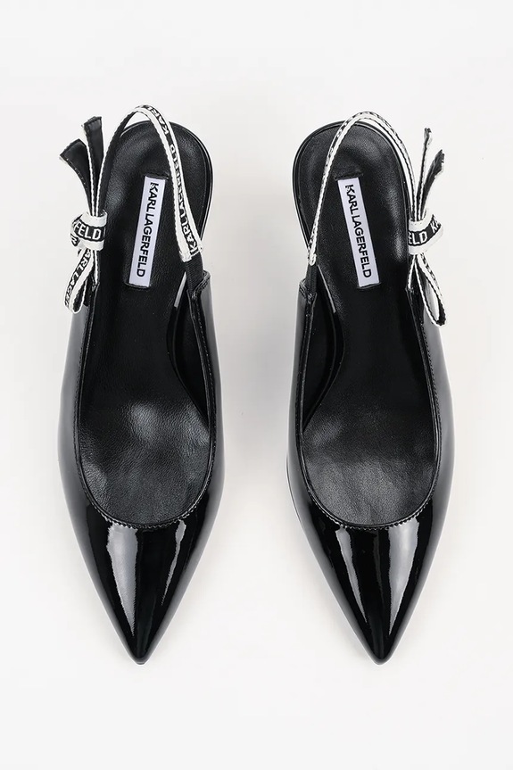 Karl Lagerfeld szpilki skórzane SIENNA czarny KL32708A.1BP