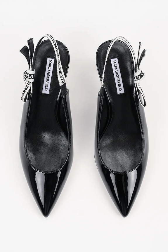 Karl Lagerfeld szpilki skórzane SIENNA czarny KL32708A.1BP
