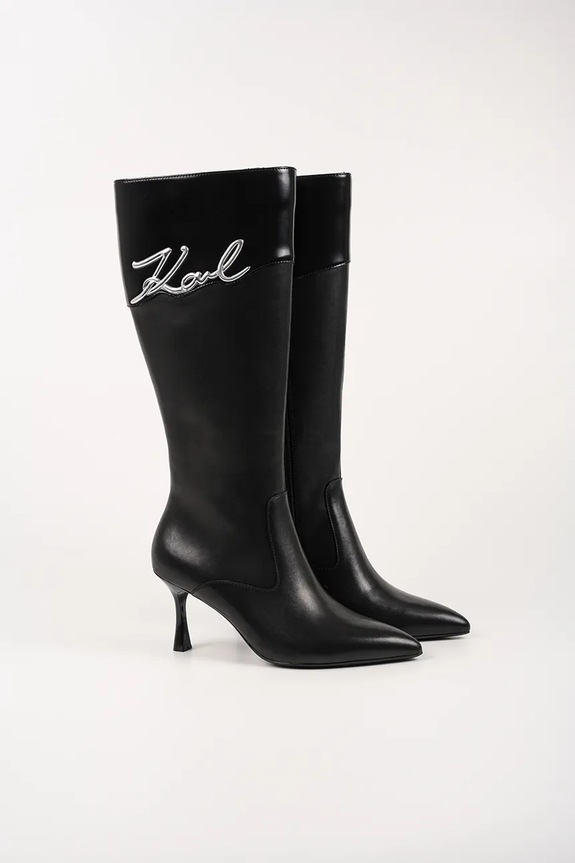 Vysoké čižmy Karl Lagerfeld SIENNA KL32775.000 čierna NC25