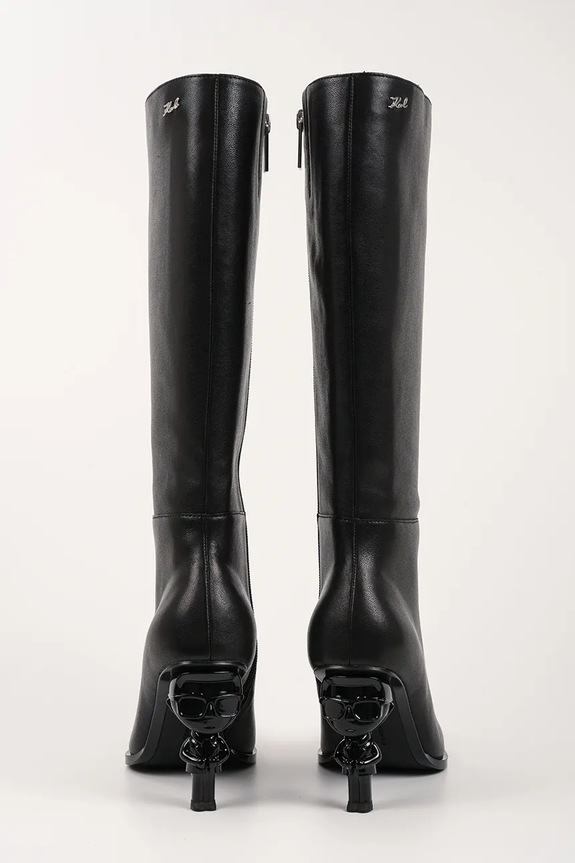 Παπούτσια Δερμάτινες μπότες Karl Lagerfeld KARL NFT HEEL KL39175.000 μαύρο