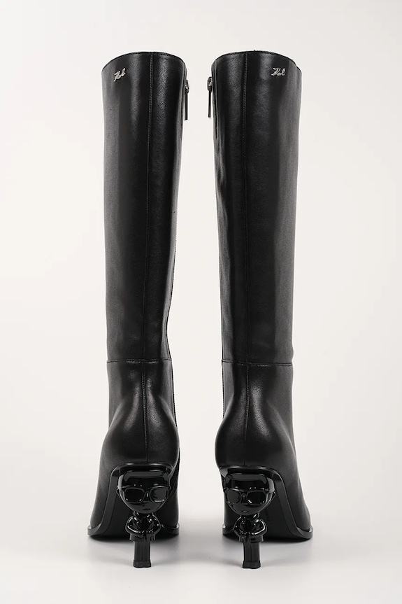 Παπούτσια Δερμάτινες μπότες Karl Lagerfeld KARL NFT HEEL KL39175.000 μαύρο