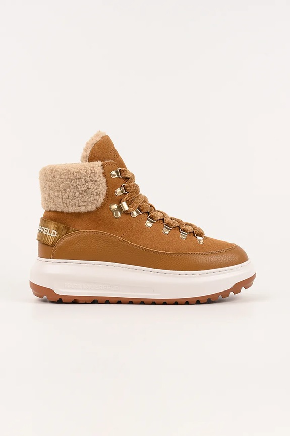 Karl Lagerfeld sneakers KAPRI LUG pelle scamosciata marrone KL67565.322