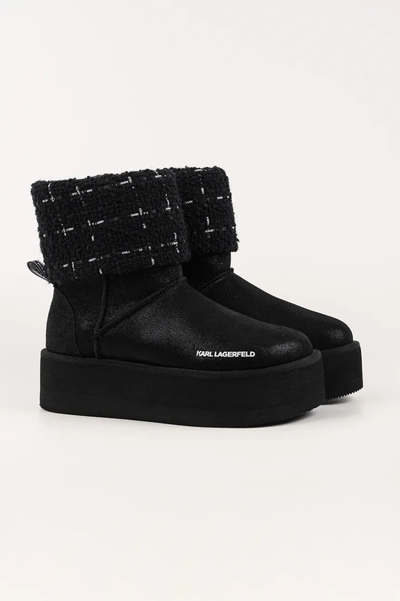 Karl Lagerfeld cizme de iarnă THERMO KL48552.707 negru NC25